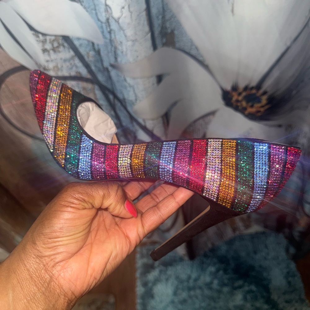 INC International Concepts Glittering Multicolor Heels